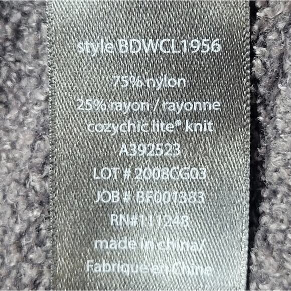 Barefoot Dreams Cozychic Lite Full Zip Sweater Grey Size Medium - Picture 5 of 6